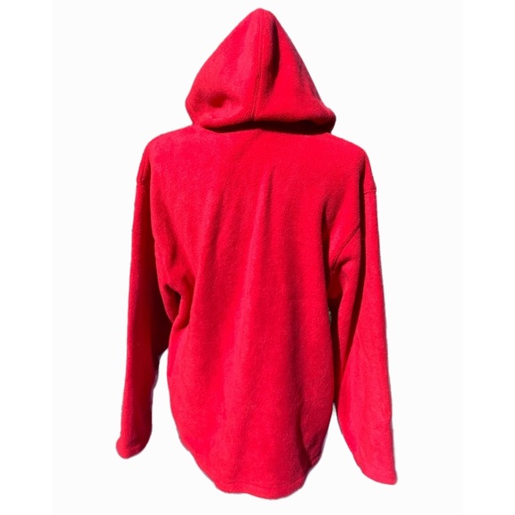 Disney Mickey Mouse Fleece Hoodie Small Oversized Red Disney World - Picture 5 of 7